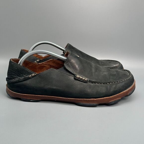 OluKai | Shoes | Olukai Moloa Mens Black Nubuck Leather  display picture 2